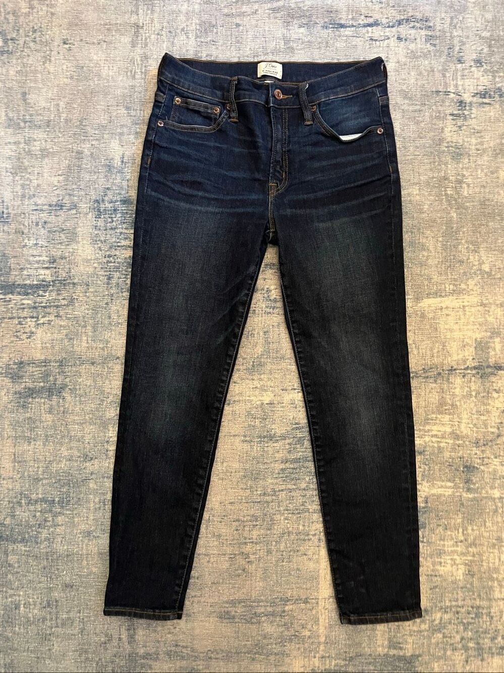 J.Crew Dark Blue 9" High Rise Toothpick Skinny Jeans Women's 28 Petite